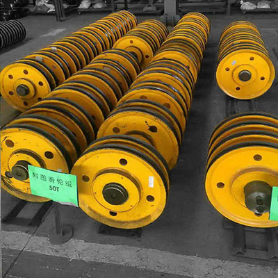 Crane Traveling Rail Flange Forged-Staalwielen Crane Parts